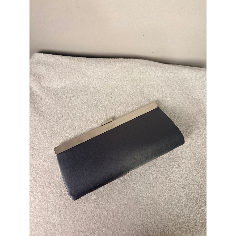 Classic‎ Navy Clutch Evening Bag Silver Clasp